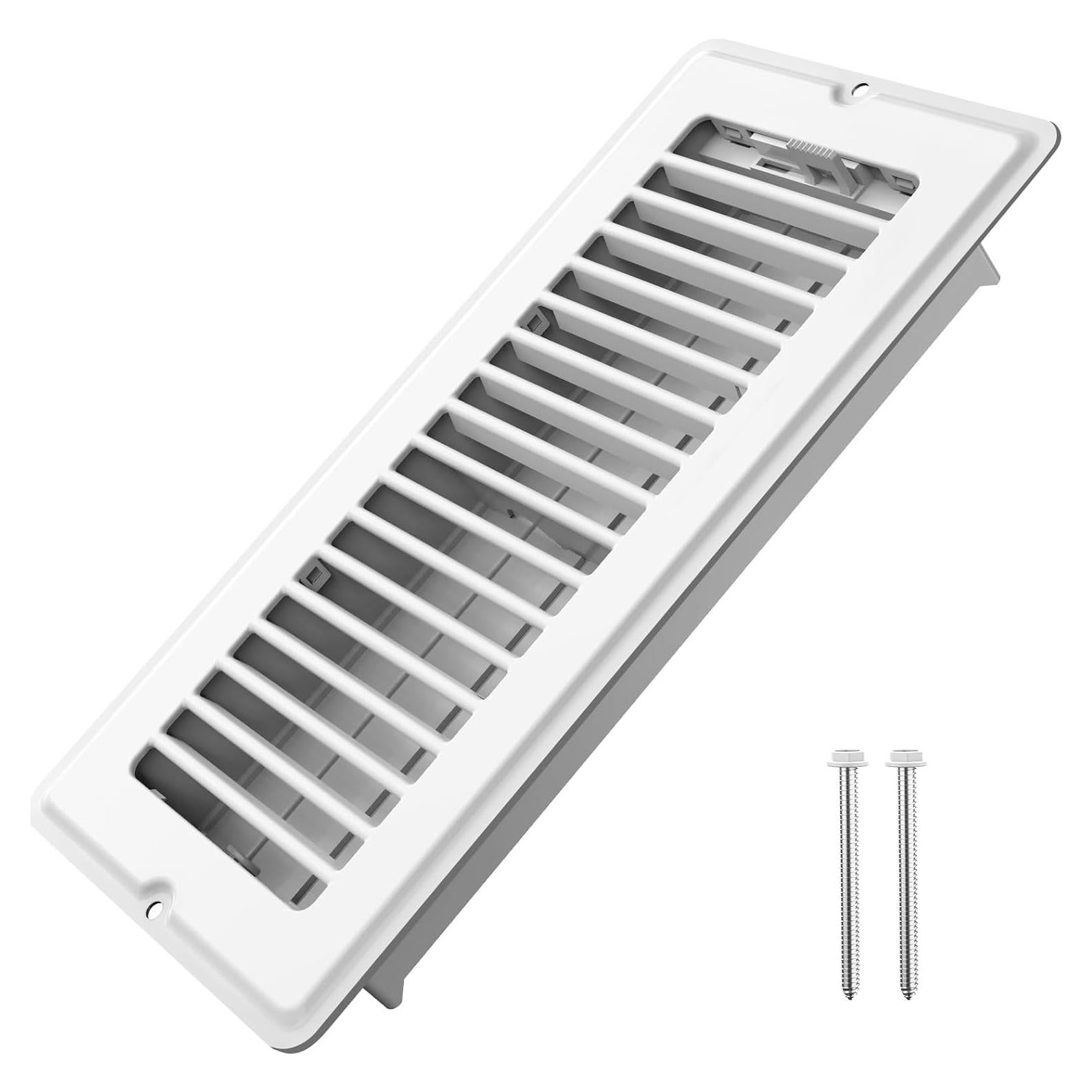 Rejilla de Ventilación de Piso JSLIN 4x10 cm Blanca - 1 Paquete