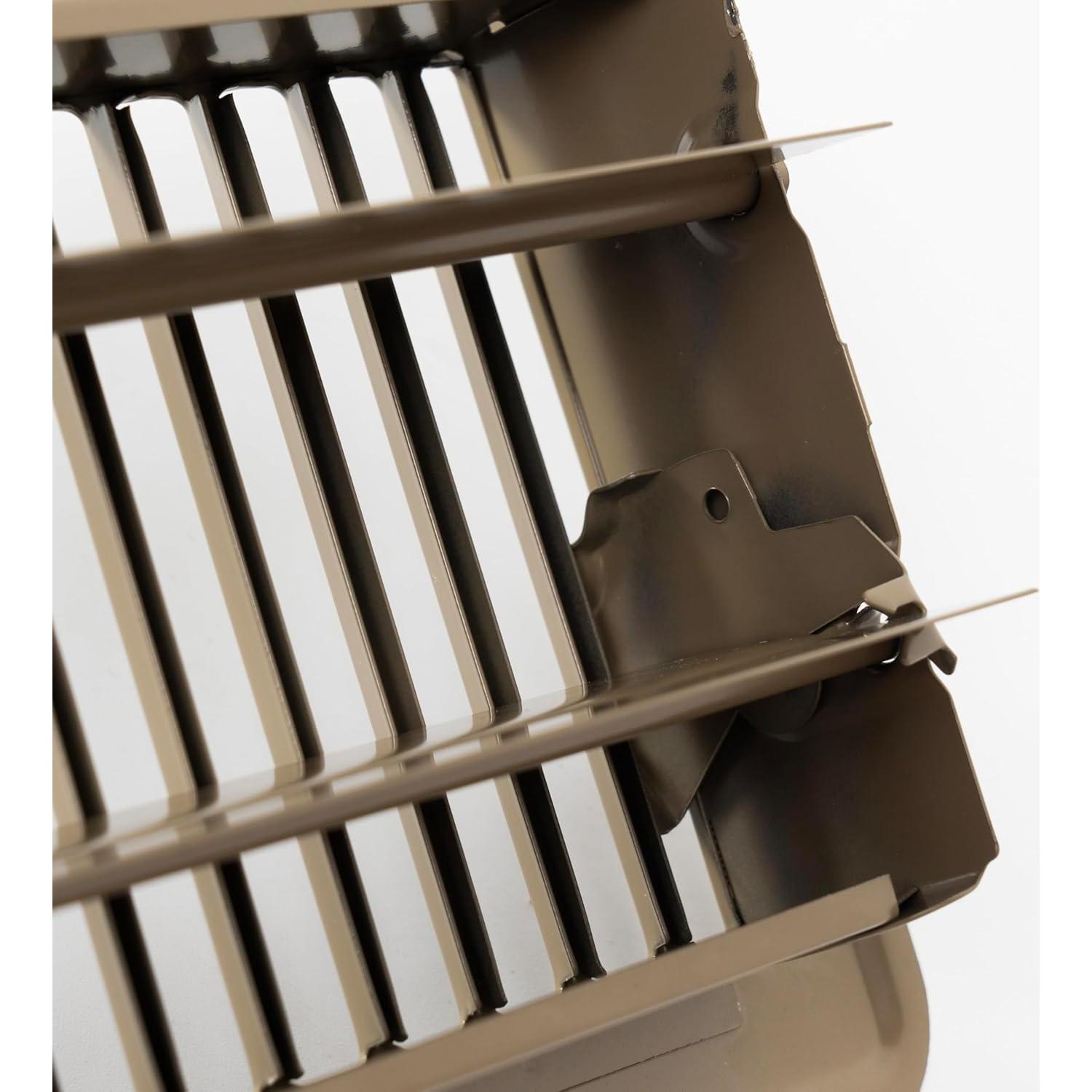 Registro de Piso Handua 2x14 Louvered de Acero Marrón