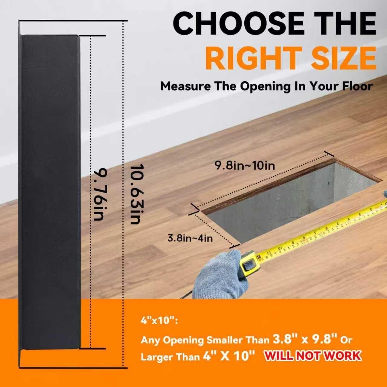 Rejilla de Piso 25.4x10.16 cm Supply Depot Negra de Hierro Fundido