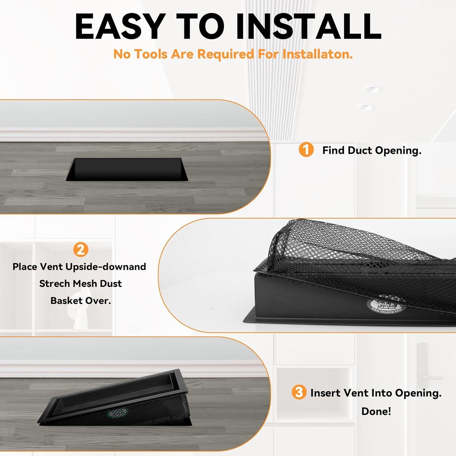 Rejilla de Piso 25.4x10.16 cm Supply Depot Negra de Hierro Fundido