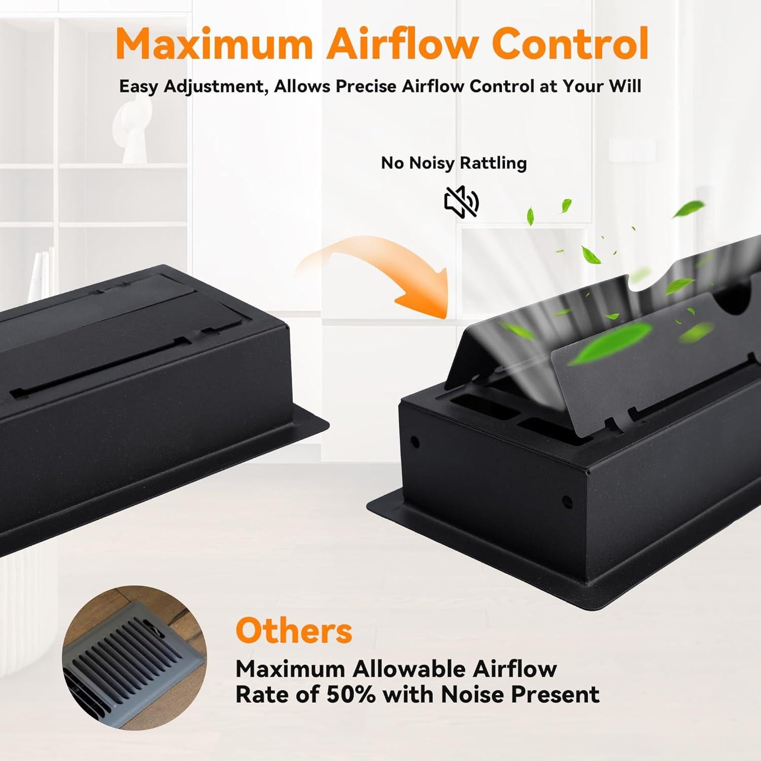 Rejilla de Piso 25.4x10.16 cm Supply Depot Negra de Hierro Fundido