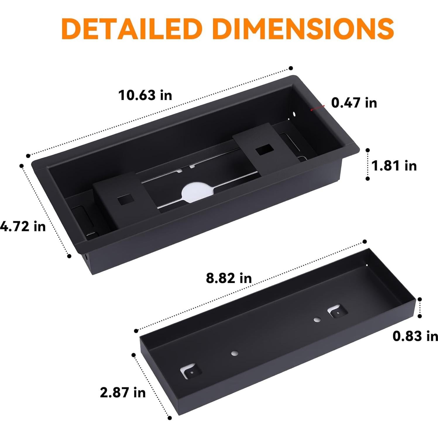 Rejilla de Piso 25.4x10.16 cm Supply Depot Negra de Hierro Fundido