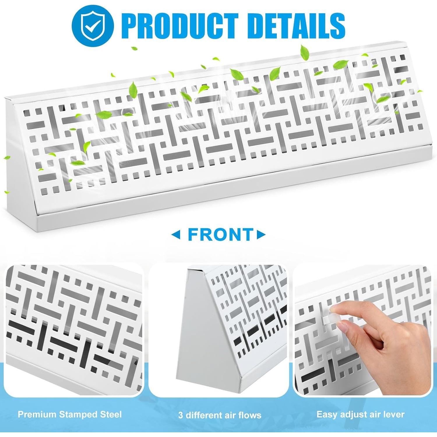 Difusor de Registro de Baseboard Landhoow 2 Piezas 45.72 cm