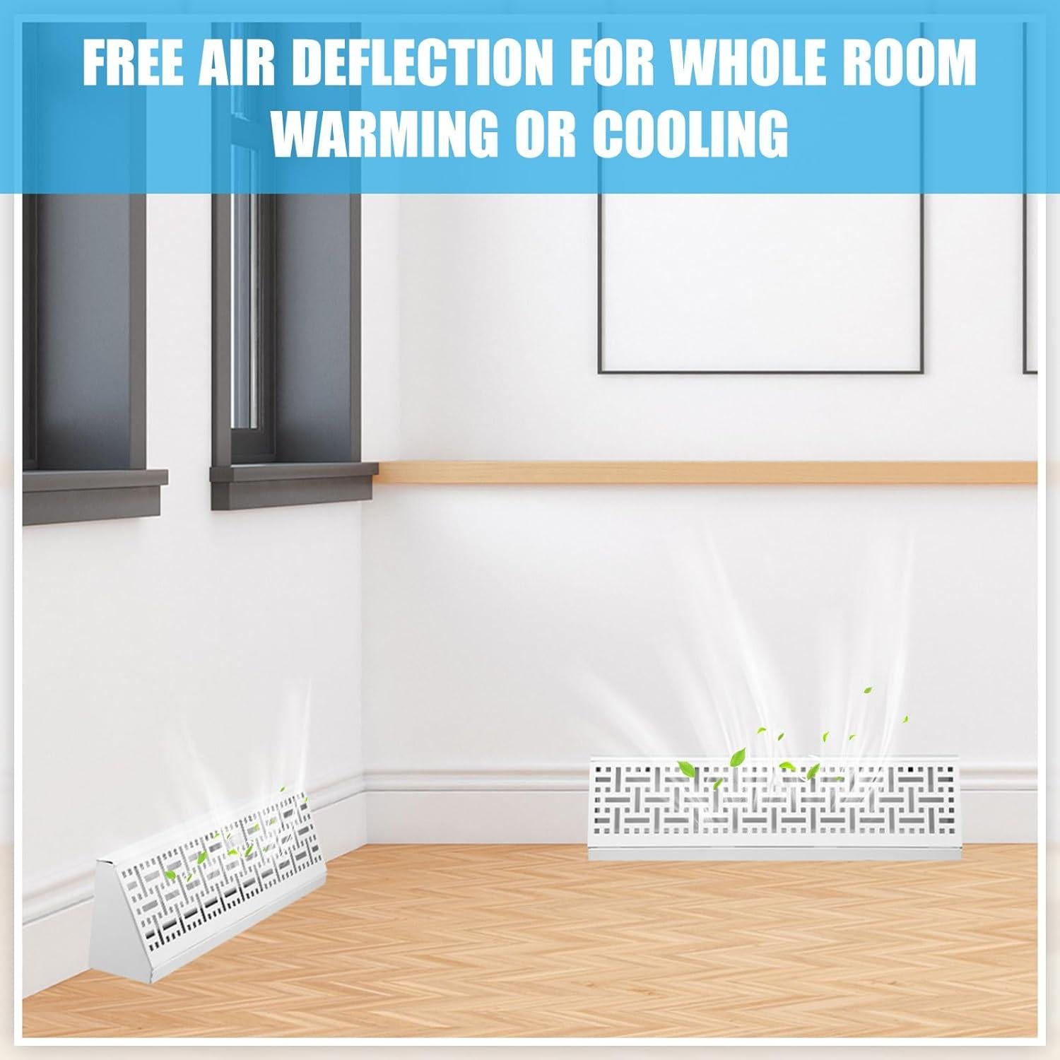 Difusor de Registro de Baseboard Landhoow 2 Piezas 45.72 cm