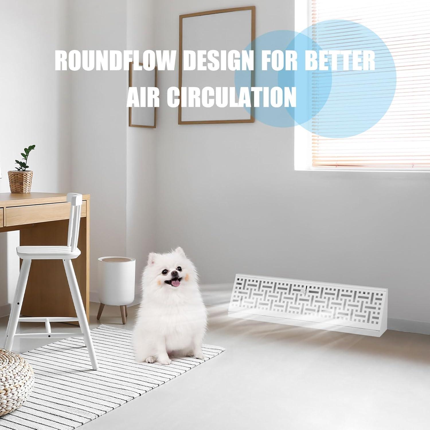 Difusor de Registro de Baseboard Landhoow 2 Piezas 45.72 cm