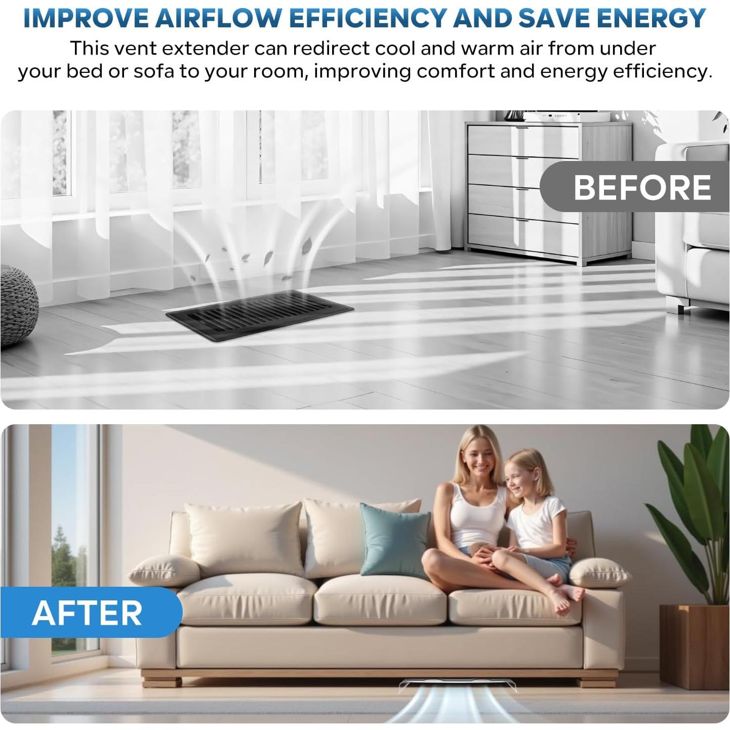 Extensor de Ventilación de Aire HQZHQZ 2 Paquete 33 cm