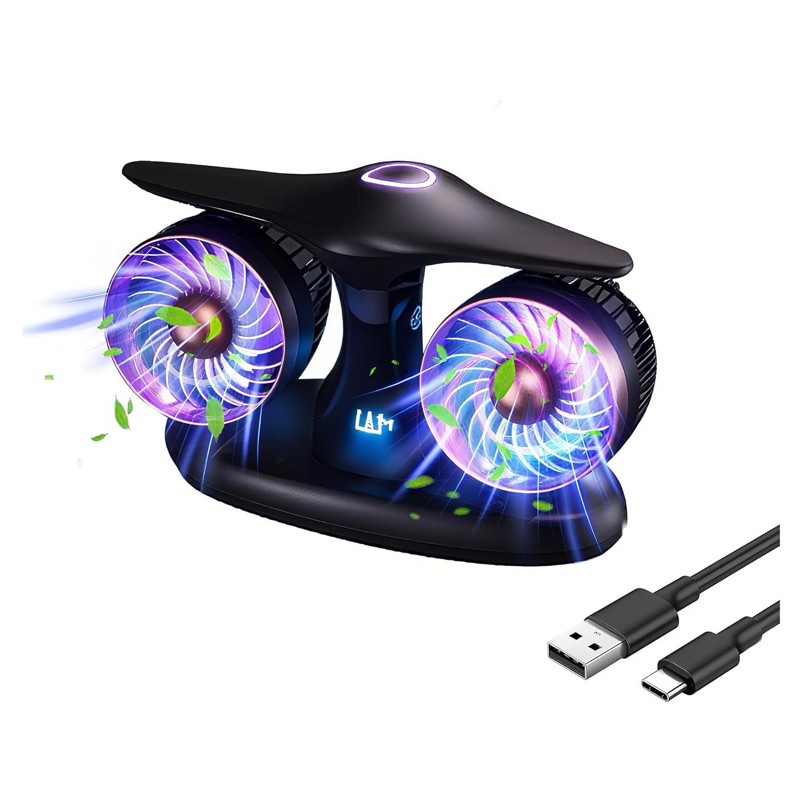 Ventilador portátil SHANORZHI con luz LED y batería 8000 mAh