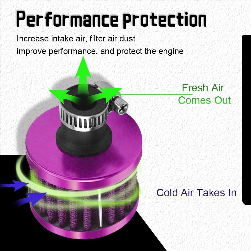 Filtro de Aire Frío CHRYMUM 12MM Universal para Automóviles y Motos