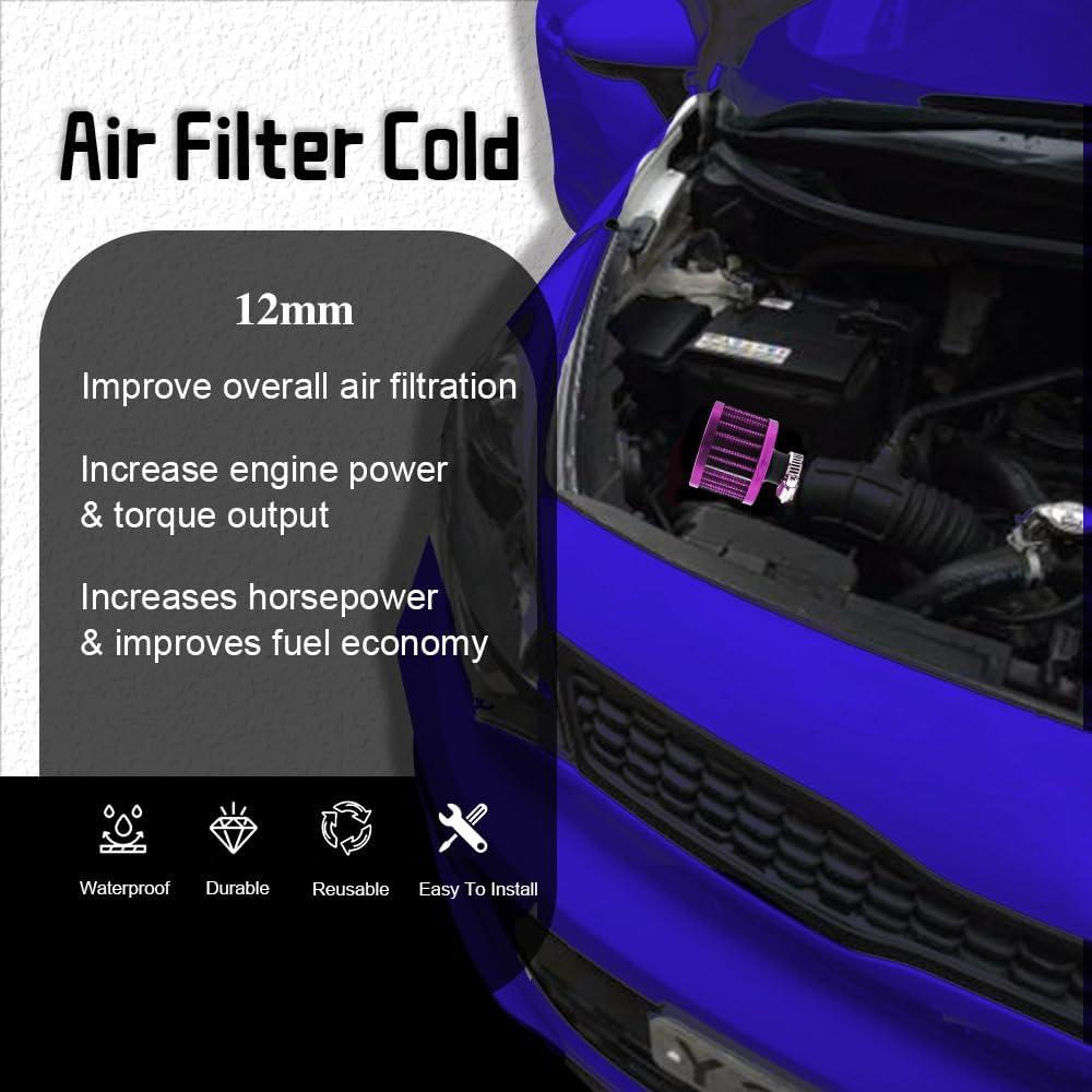 Filtro de Aire Frío CHRYMUM 12MM Universal para Automóviles y Motos