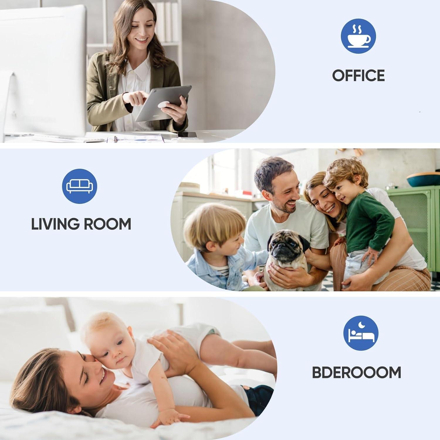 Filtro de Aire AER1 Holmes - 4 Filtros Verdaderos + 8 Prefiltros