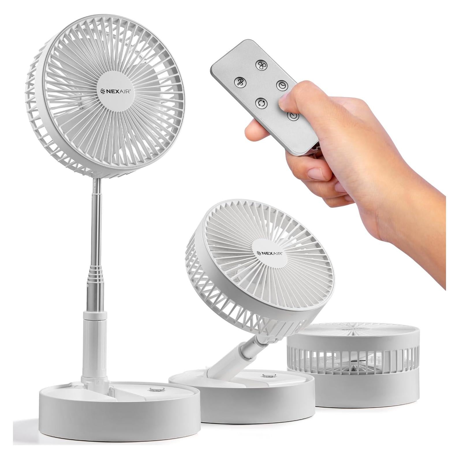 Ventilador Plegable NEXAIR 4 Velocidades 14-100cm Inalámbrico