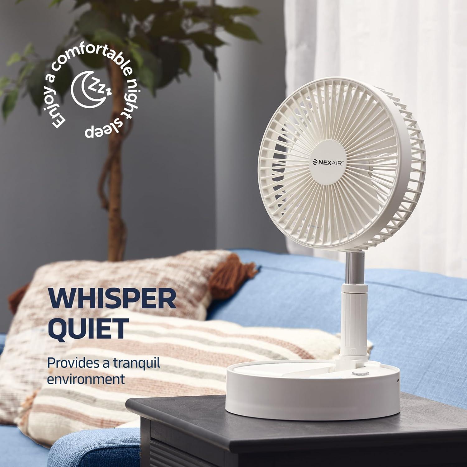 Ventilador Plegable NEXAIR 4 Velocidades 14-100cm Inalámbrico