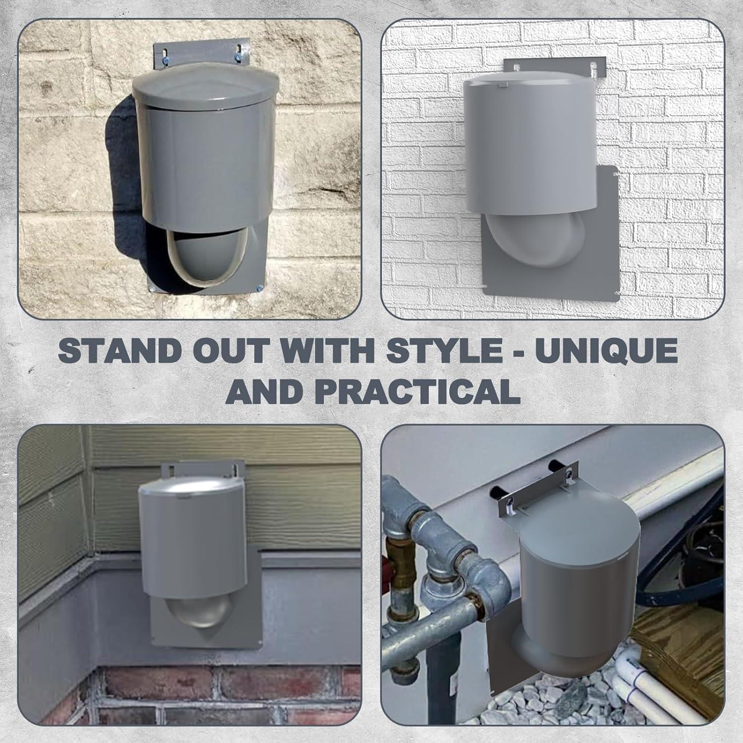 Cubierta de Ventilación para Secadora Mogseek 4" Exterior Gris