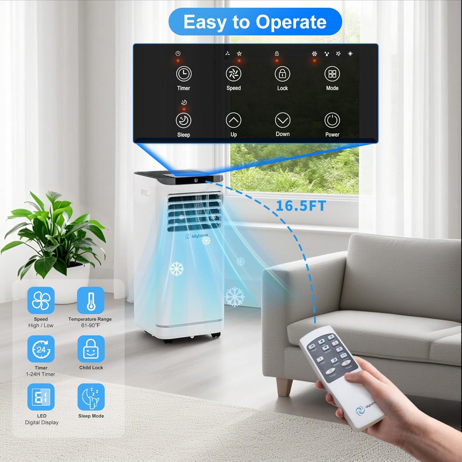 Aire Acondicionado Portátil Wiytamo 10,000 BTU 4 en 1