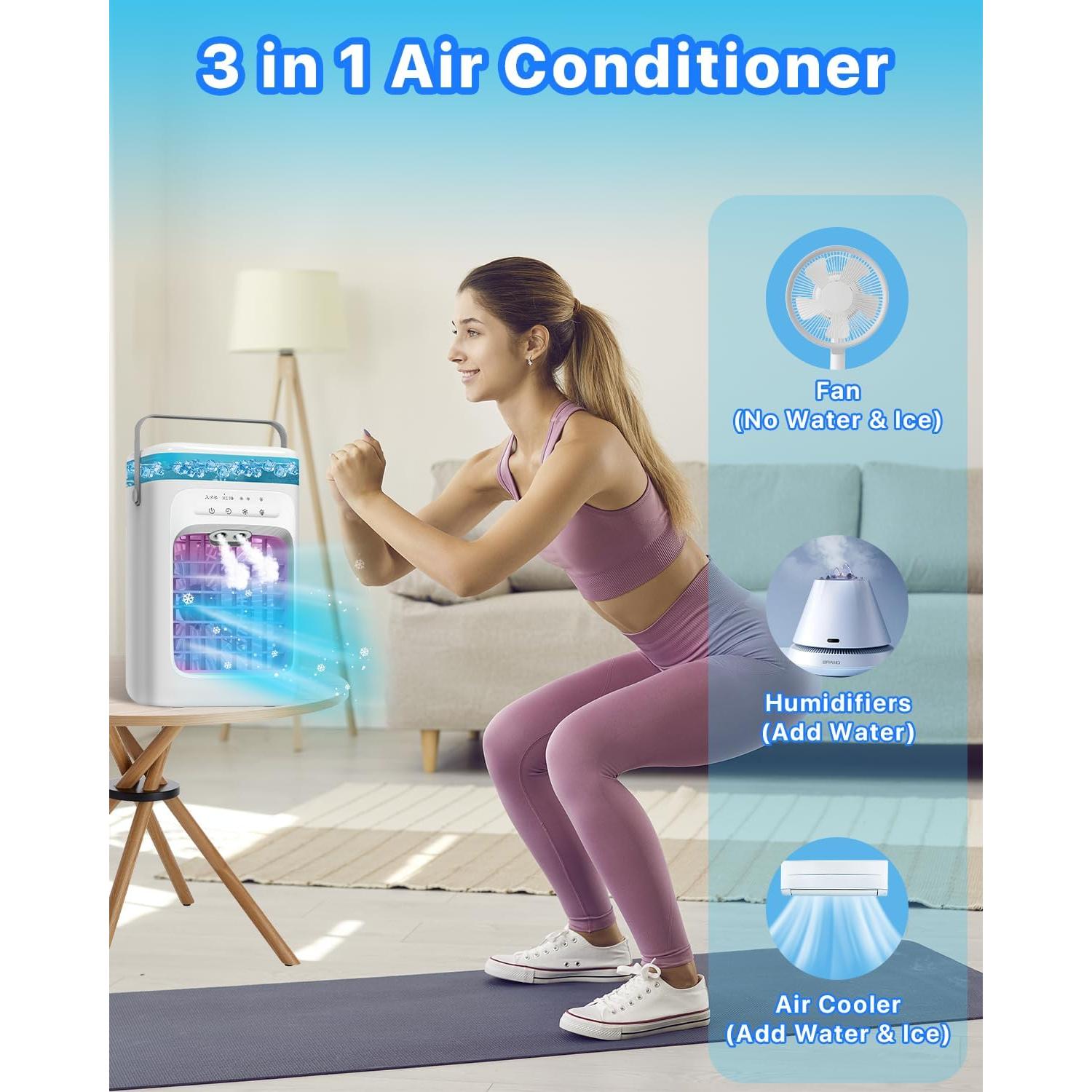 Aire Acondicionado Portátil Mecmic Meac 1000ml 3 Velocidades