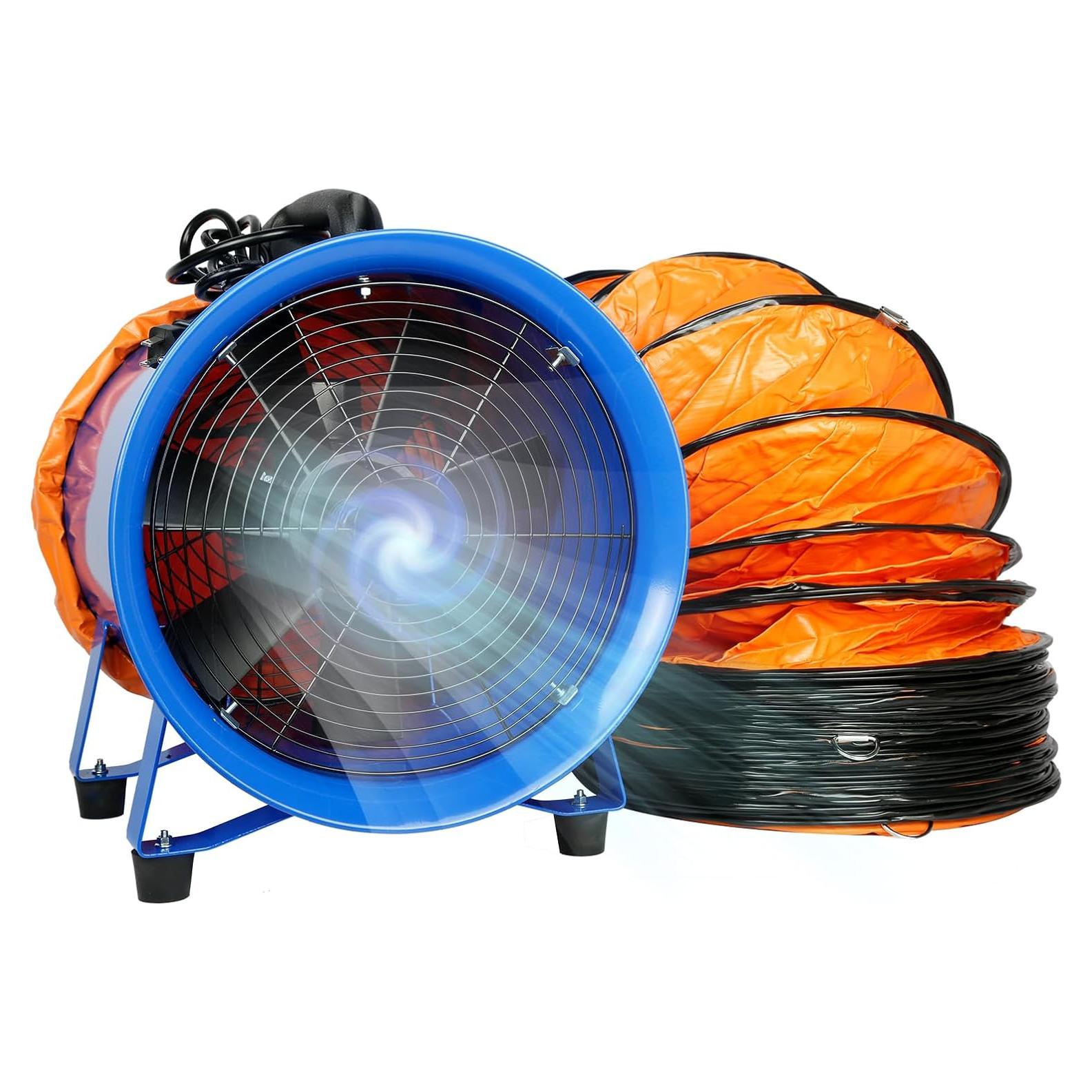 Ventilador Axial de Escape WARSUN 520W 30cm con Manguera 10m