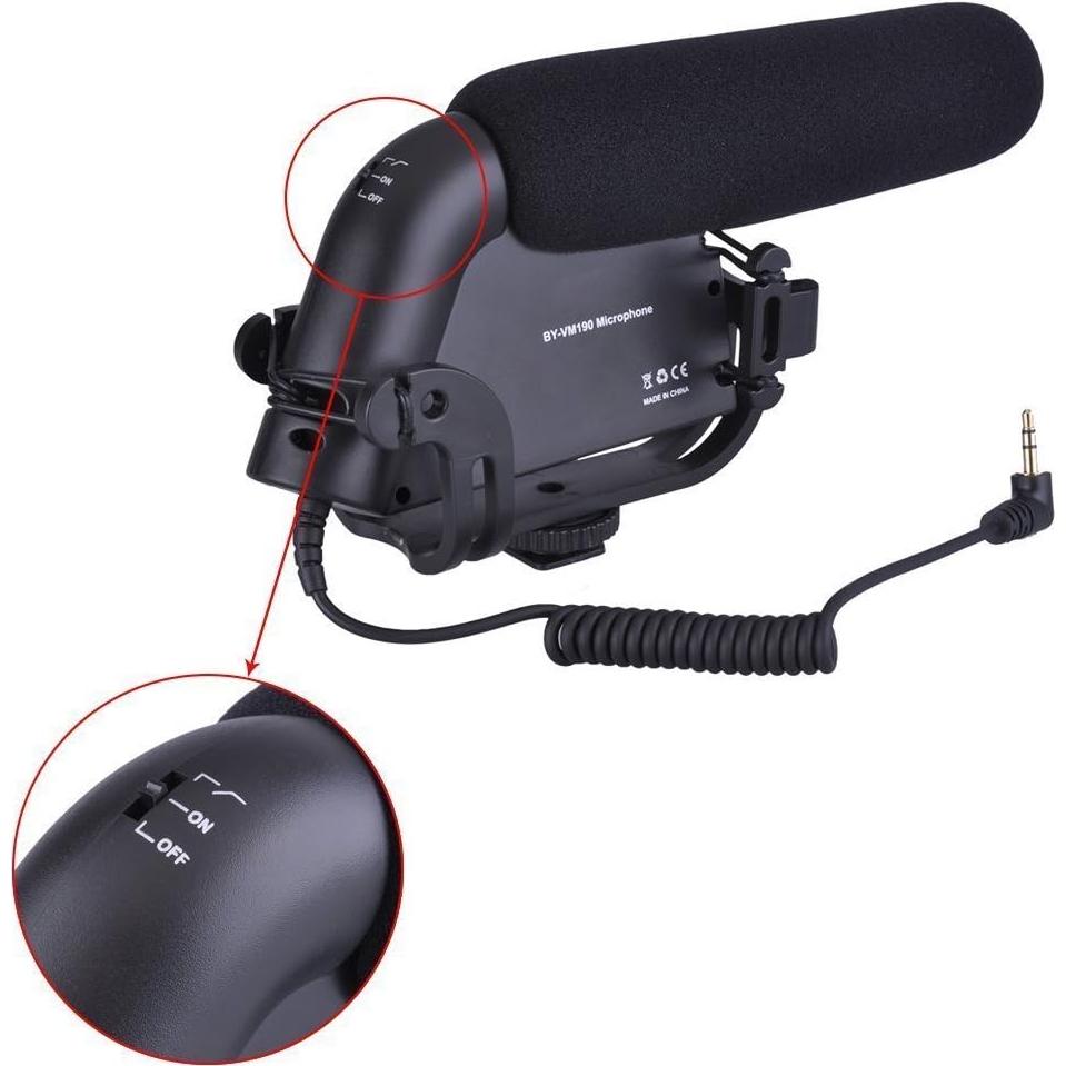 Micrófono Direccional BOYA BY-VM190 de Condensador 40Hz-20kHz
