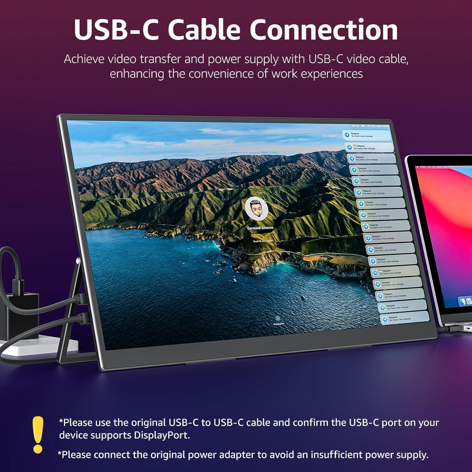 Monitor Portátil VisionOwl 18.5" FHD 100Hz USB-C HDMI