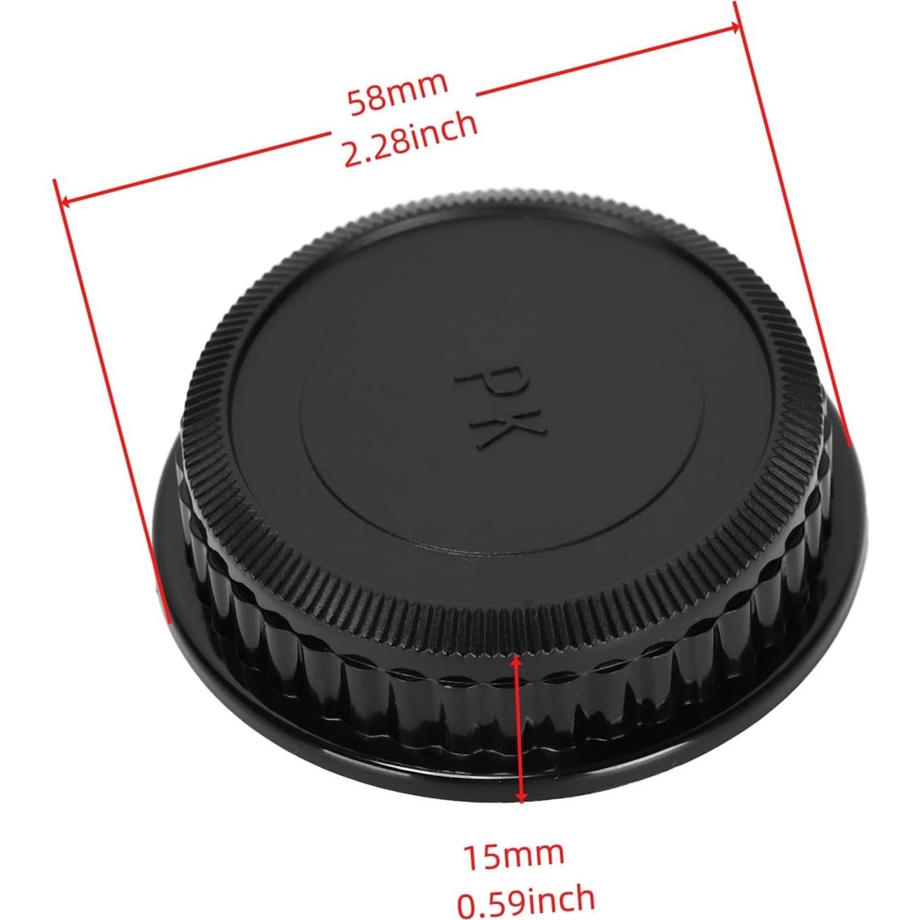 4 Tapas Traseras de Lente PK Ruimou para Cámaras DSLR