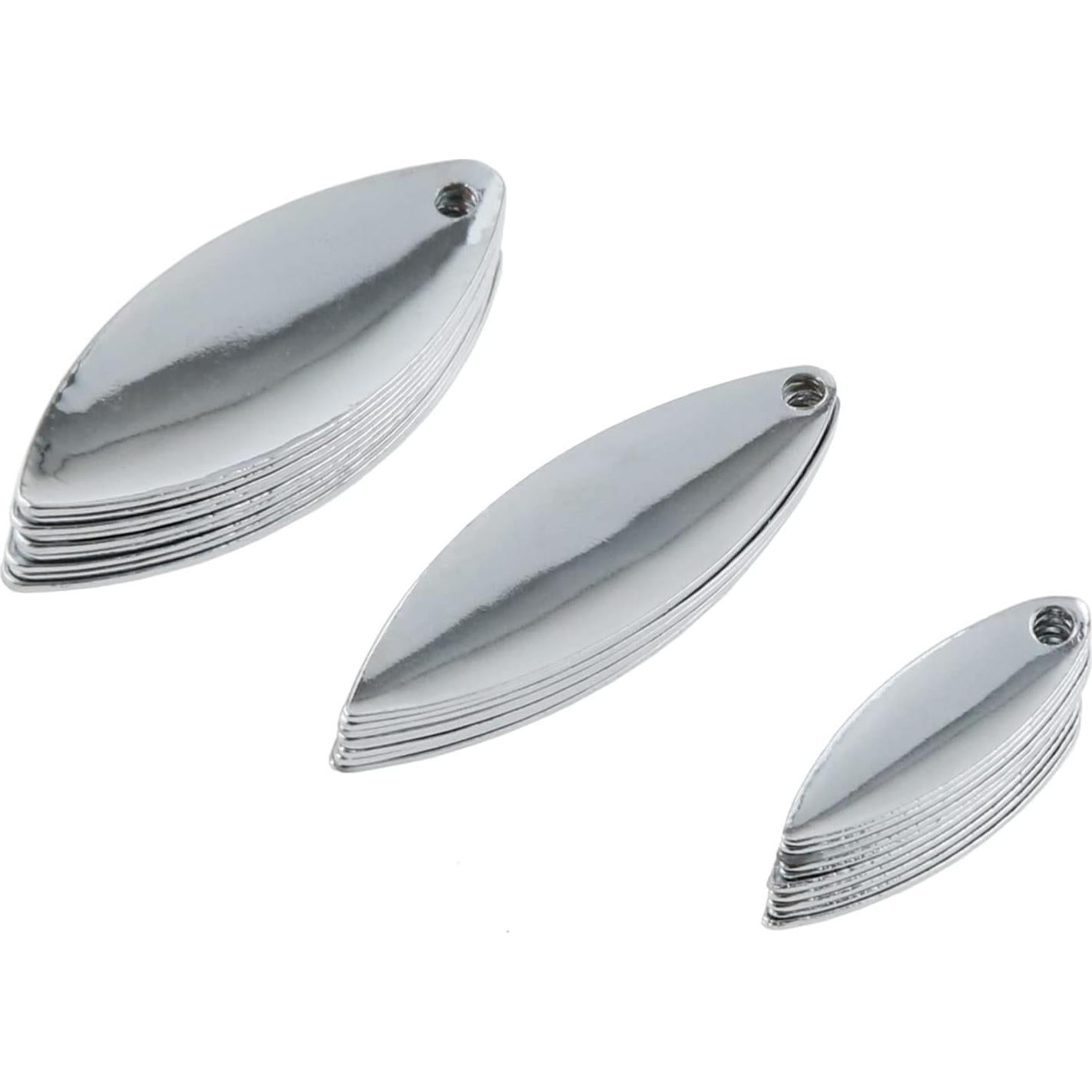 Cucharas de Pesca ZZHXSM 30PCS Kit de Spinner Plata