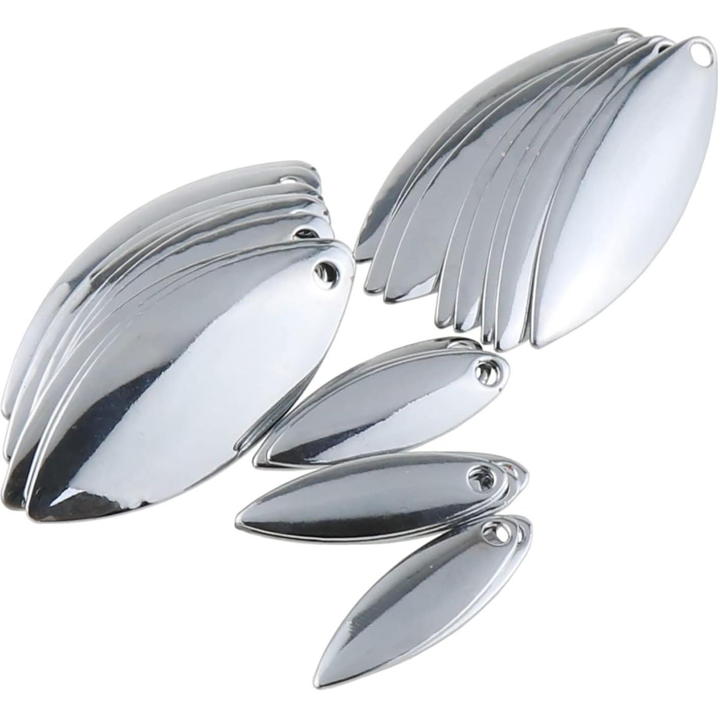 Cucharas de Pesca ZZHXSM 30PCS Kit de Spinner Plata
