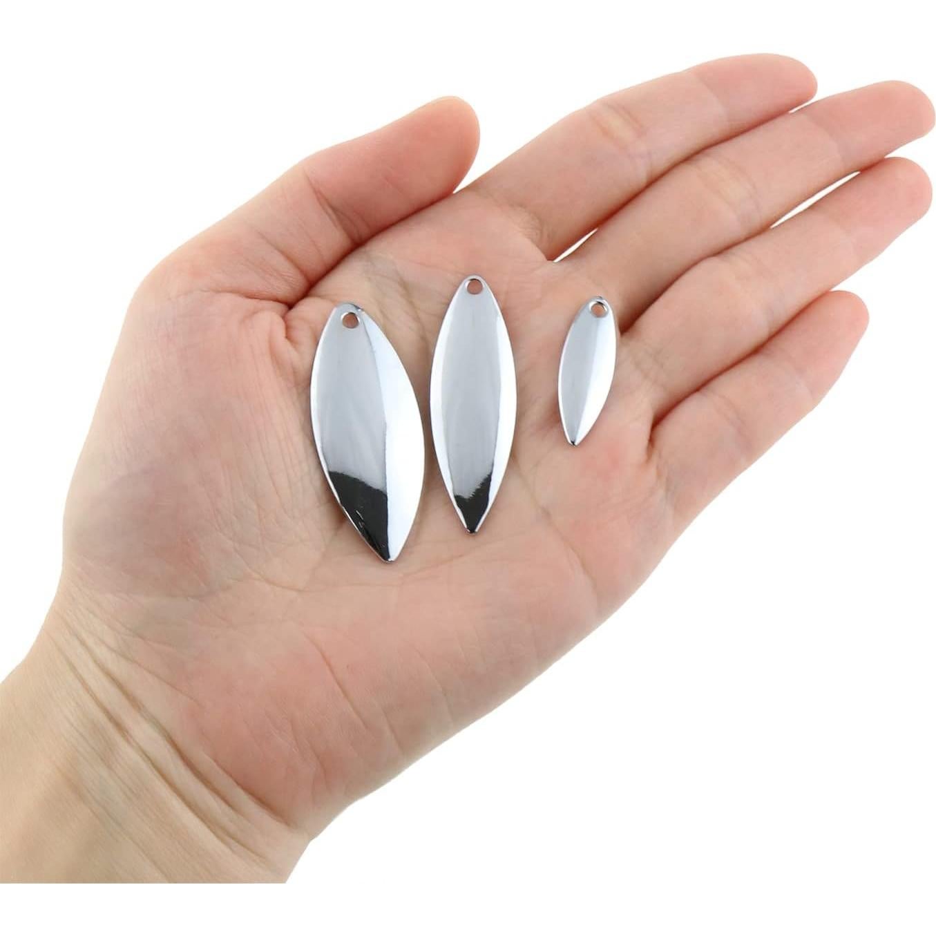 Cucharas de Pesca ZZHXSM 30PCS Kit de Spinner Plata