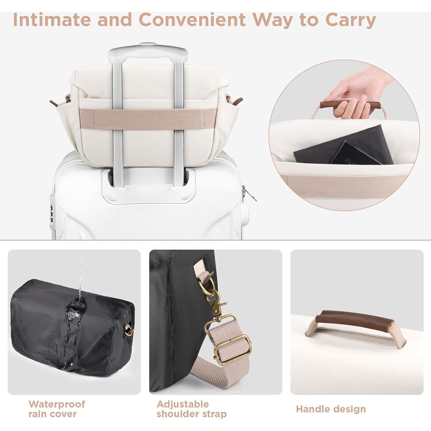 Bolsa de Cámara SMRITI Lona Impermeable 30x11x19cm Blanco