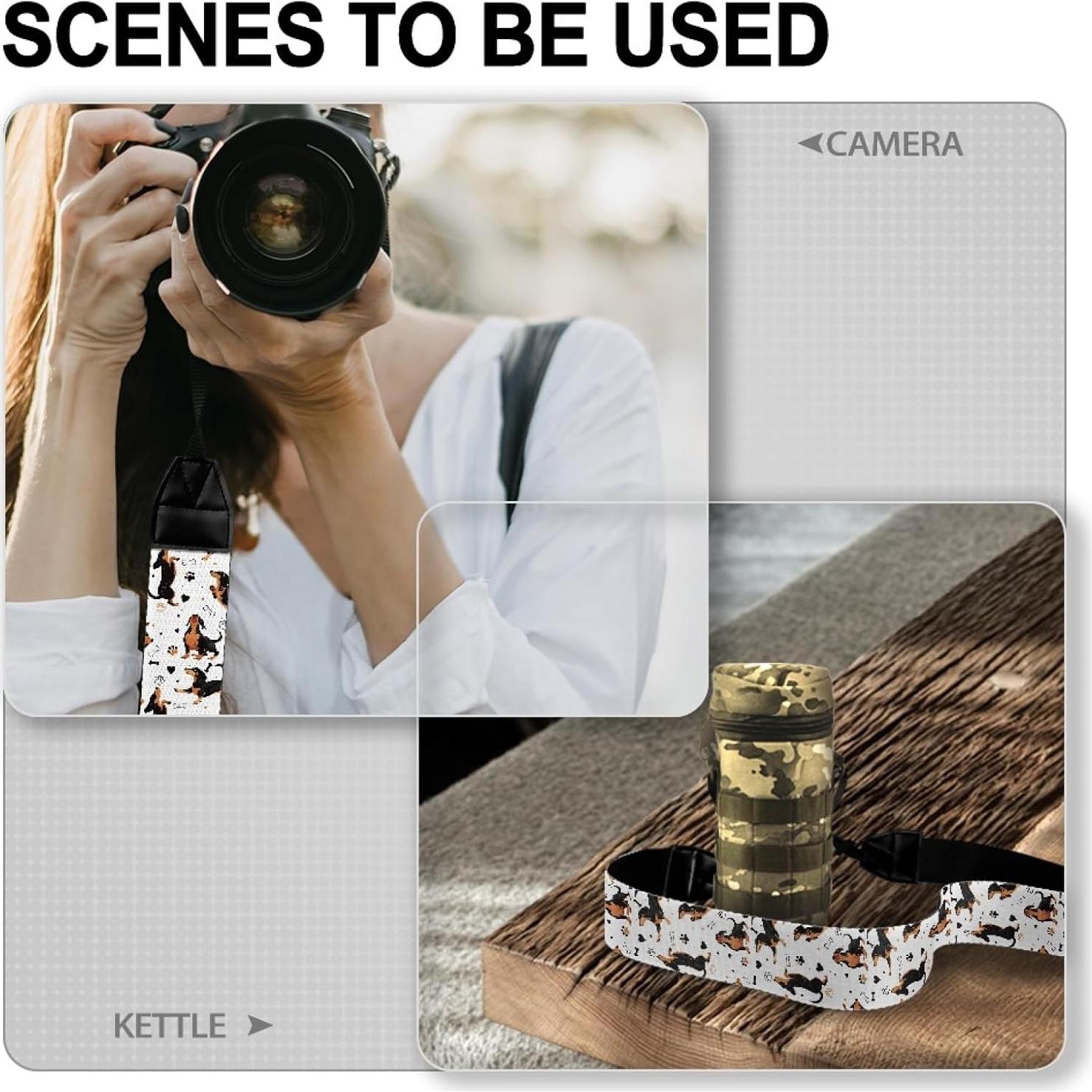 Correa de Cámara GLENLCWE Ajustable 5cm Huella Perro