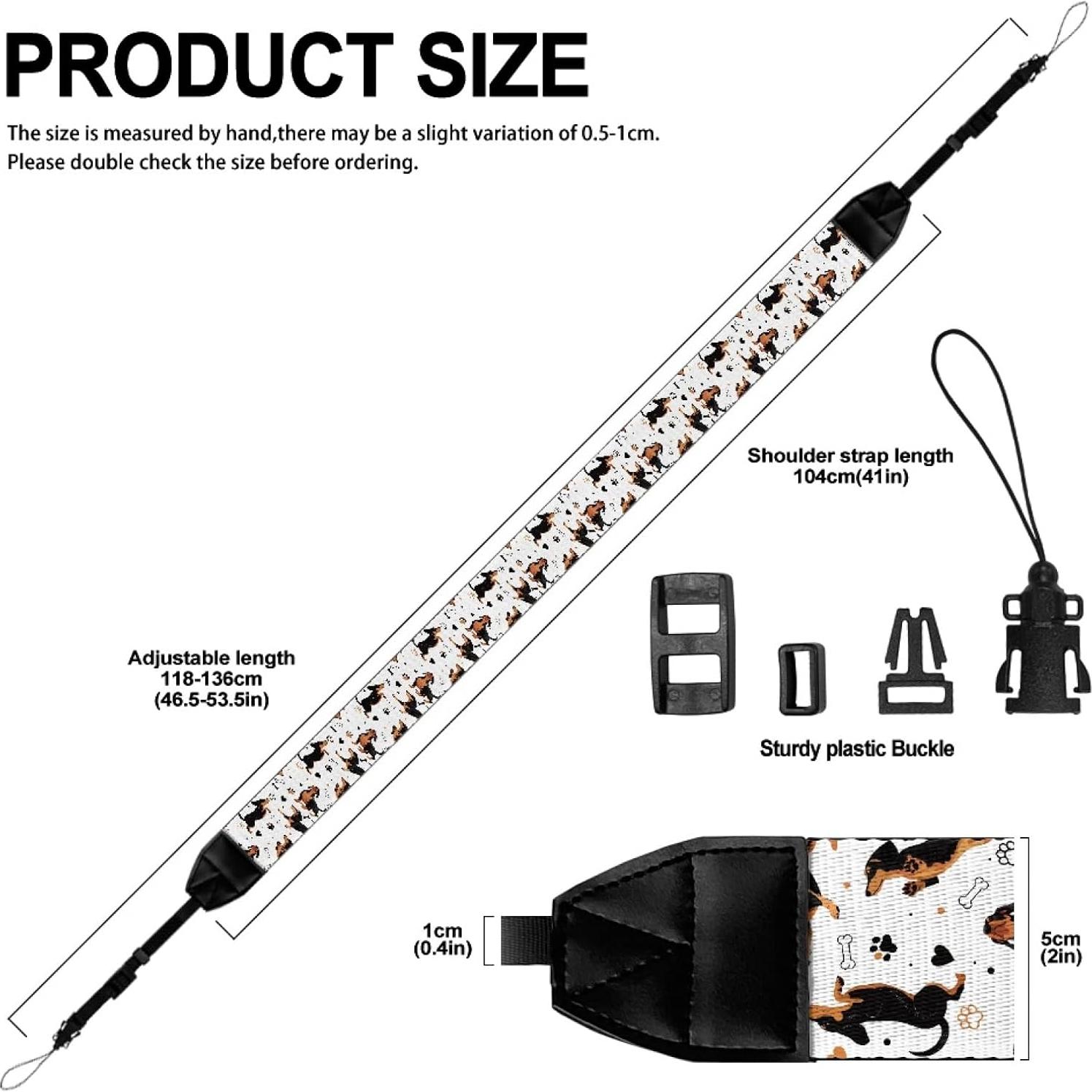 Correa de Cámara GLENLCWE Ajustable 5cm Huella Perro