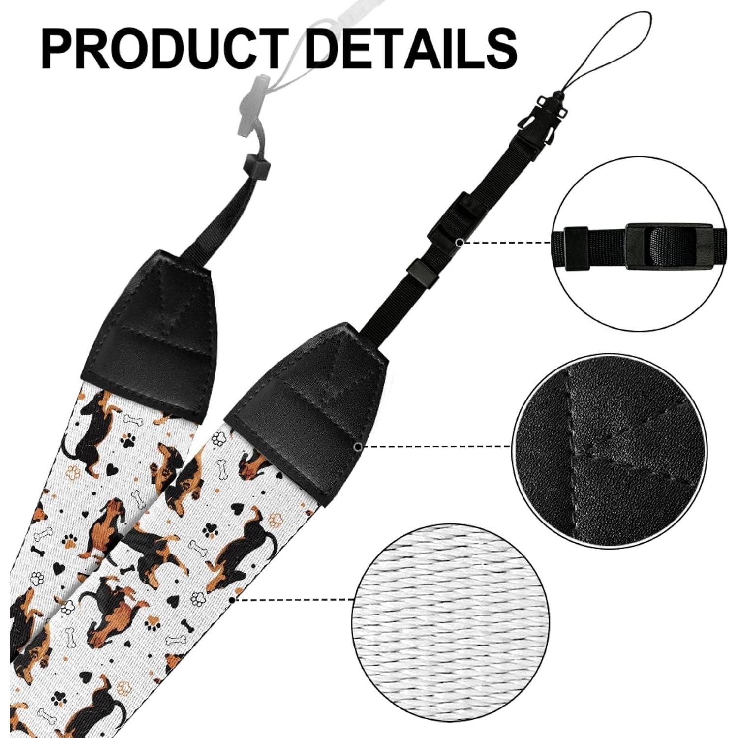 Correa de Cámara GLENLCWE Ajustable 5cm Huella Perro