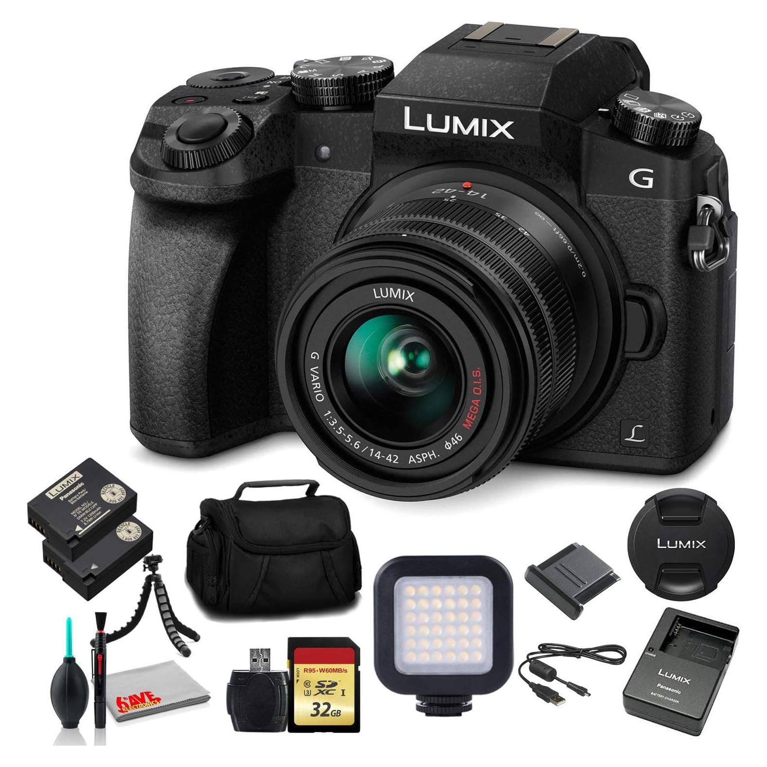 Cámara Digital Sin Espejo Panasonic Lumix DMC-G7 16MP 4K con Lente 14-42mm