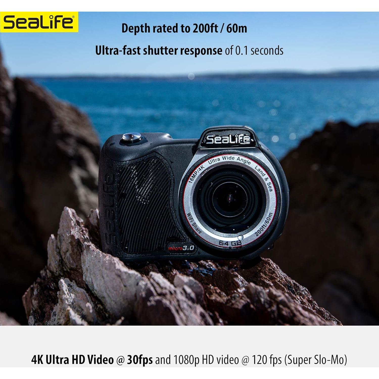SeaLife Micro 3.0 Pro 3000 Underwater Camera & Light Set for Photography and Video, Easy Set-up, Wireless Transfer, Includes Sea Dragon Travel case