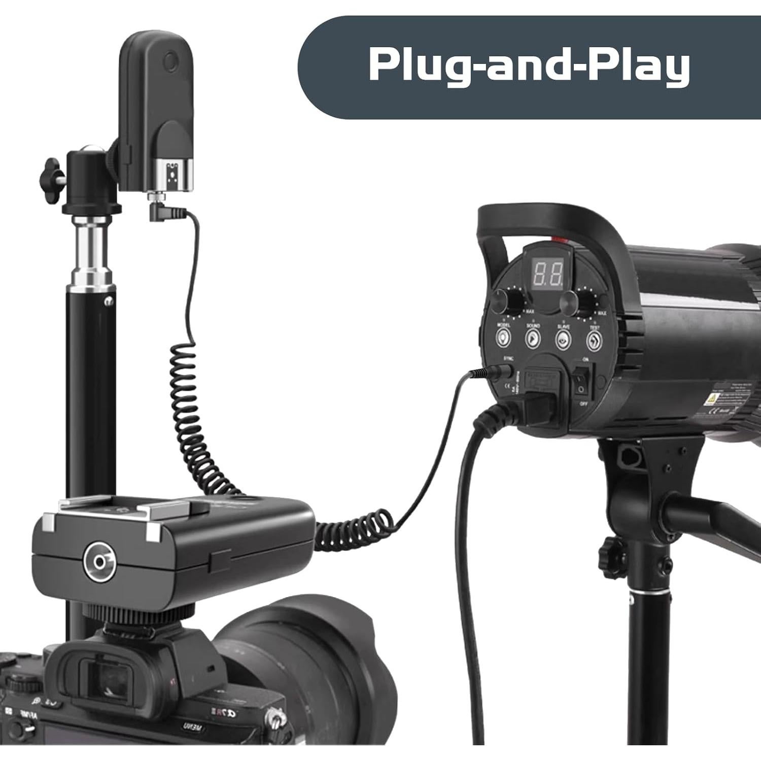 Cable de Disparador de Flash PC Sync 6.35mm Sqrmekoko