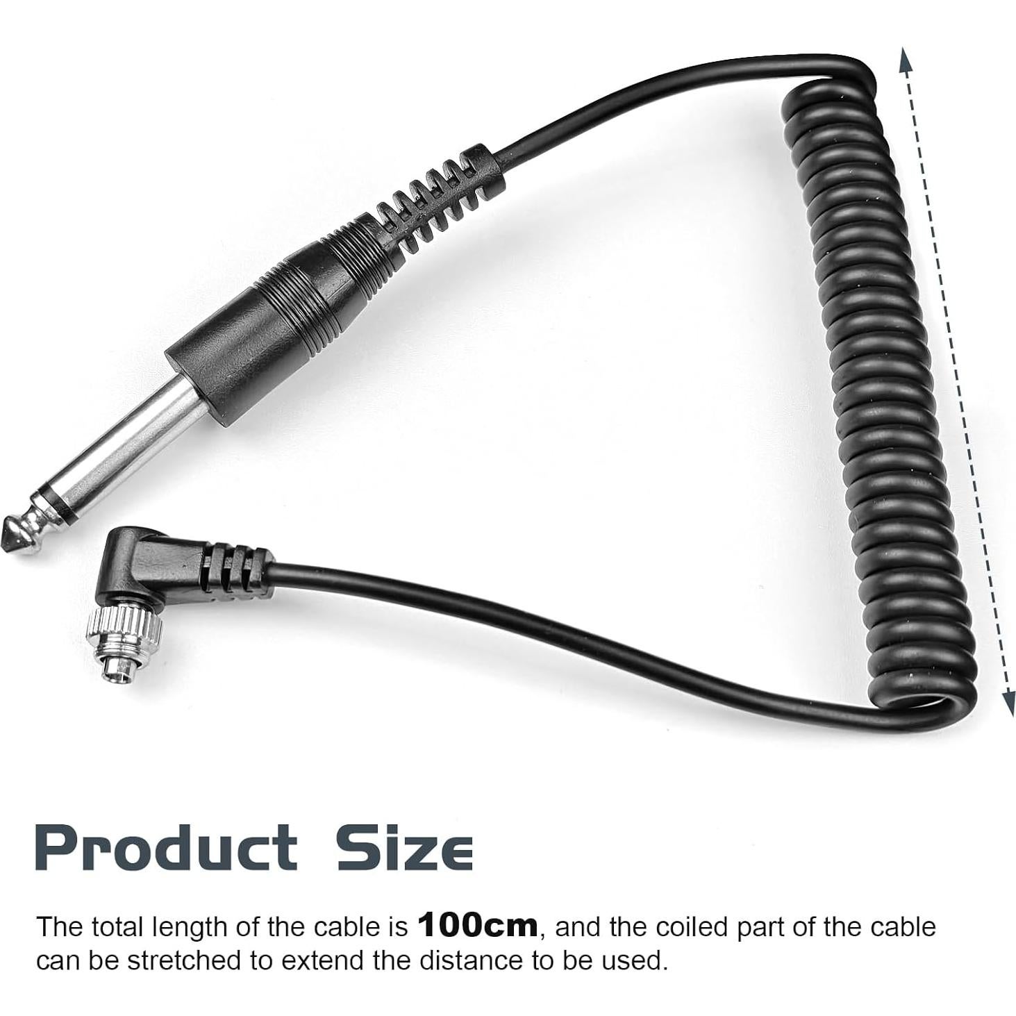 Cable de Disparador de Flash PC Sync 6.35mm Sqrmekoko