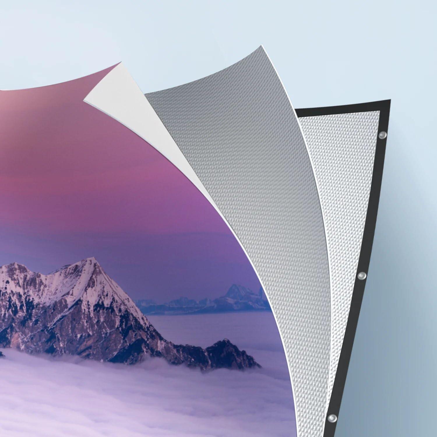 Pantalla Proyector AURZEN 100" HD 4K Ajustable Exterior