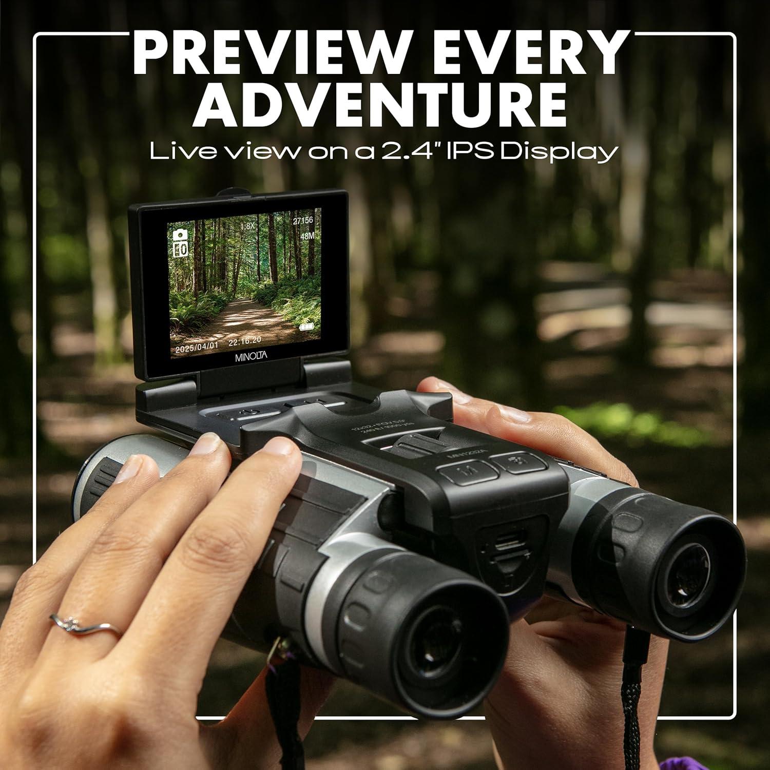 Prismáticos Digitales Minolta MN1232A 12x32 con Cámara 4K UHD