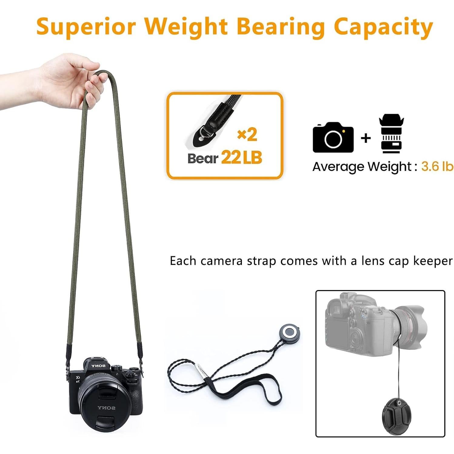 Correa de cámara Hargedis ST-CL con cuerda de escalada Verde