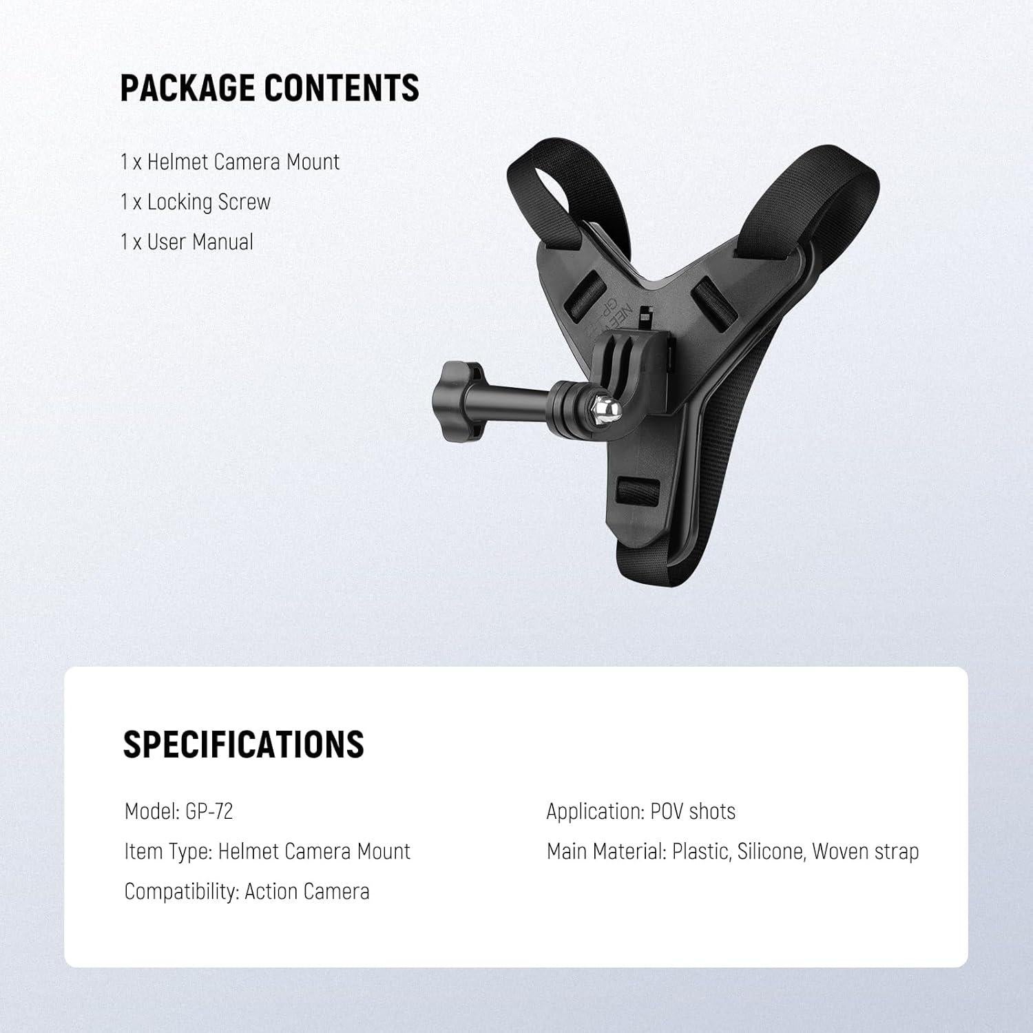 Soporte de Cámara para Casco NEEWER GP-72 - Accesorios Vlog