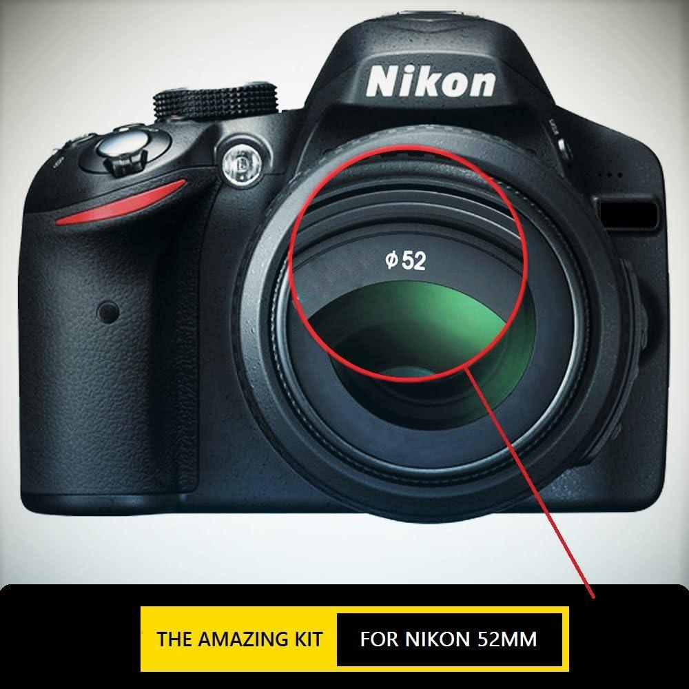 Kit de Accesorios 52MM para Nikon D3300 D3200 D5000 DSLR - 12 Piezas