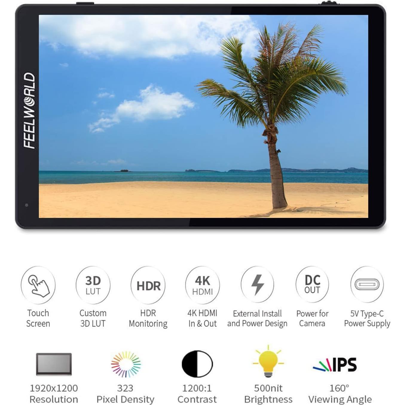 Monitor de Campo FEELWORLD F7 PRO 7" 4K HDMI Táctil