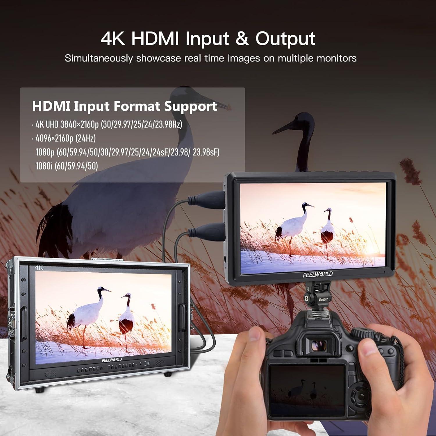 Monitor de Campo FEELWORLD S55 V3 6" Full HD 1920x1080 HDMI