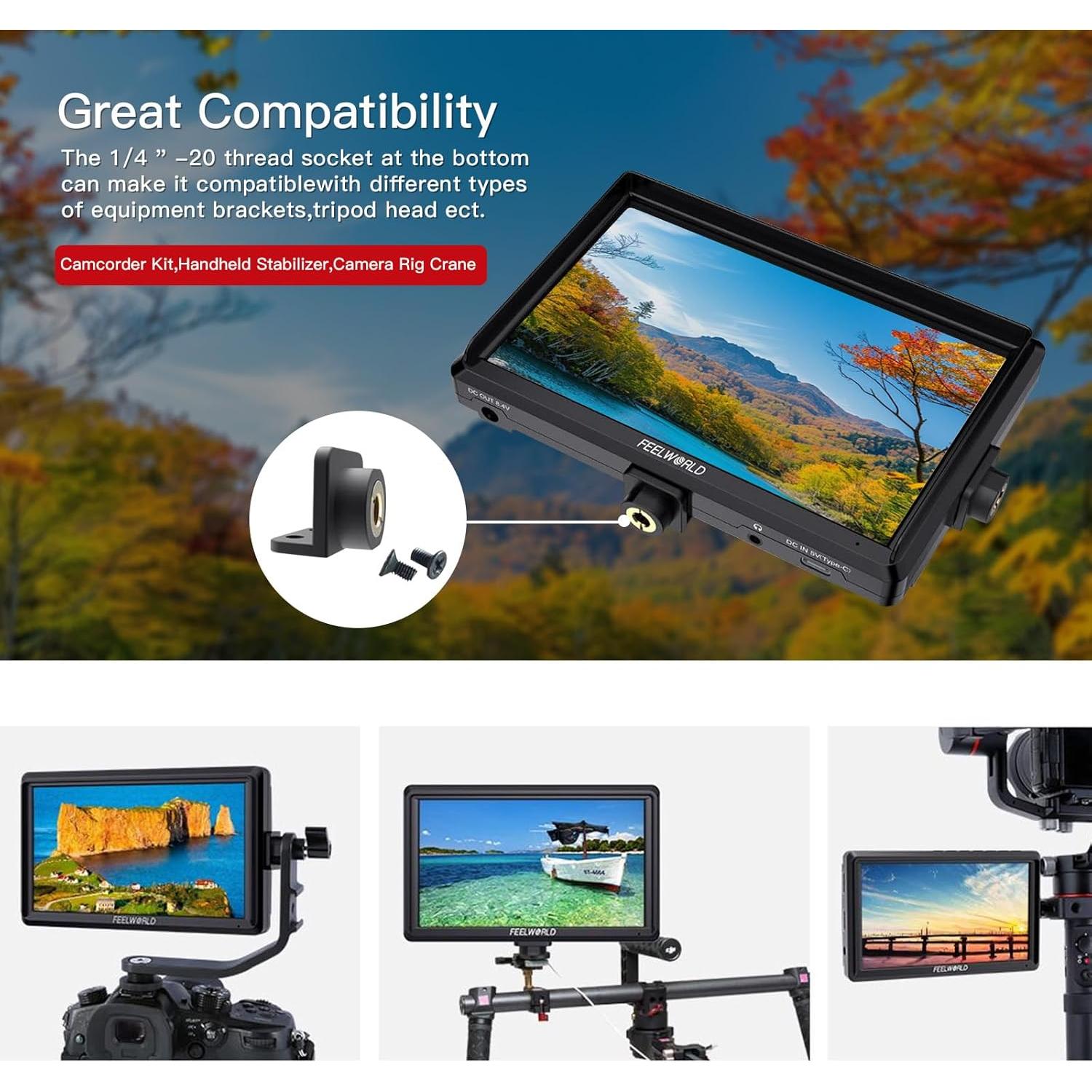 Monitor de Campo FEELWORLD S55 V3 6" Full HD 1920x1080 HDMI