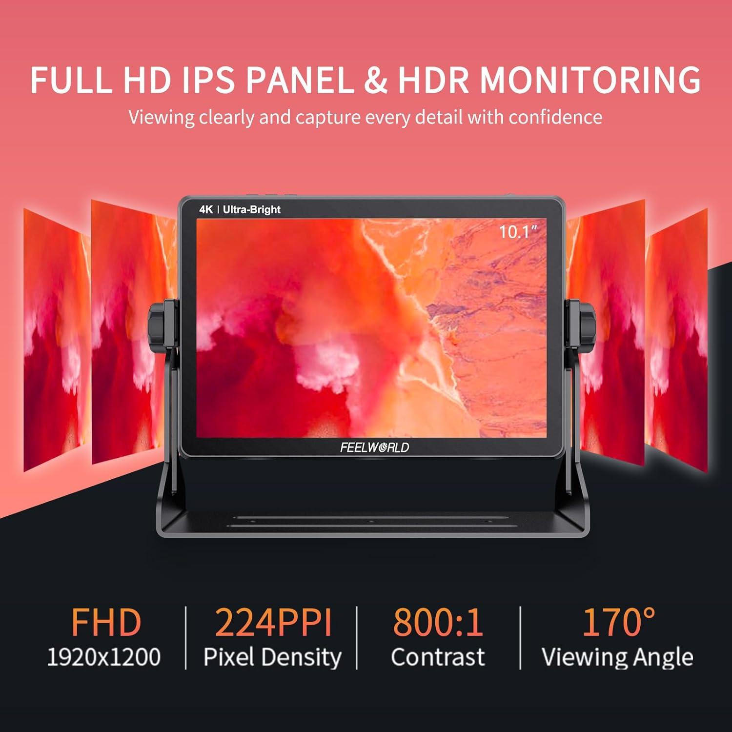 Monitor de Campo FEELWORLD LUT11H 10.1" 2000nit Táctil HDMI