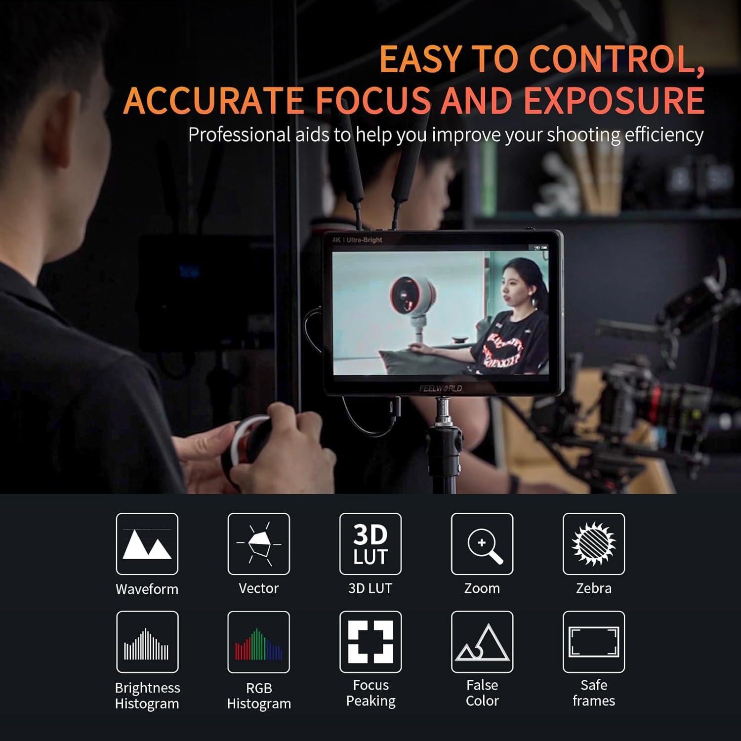 Monitor de Campo FEELWORLD LUT11H 10.1" 2000nit Táctil HDMI