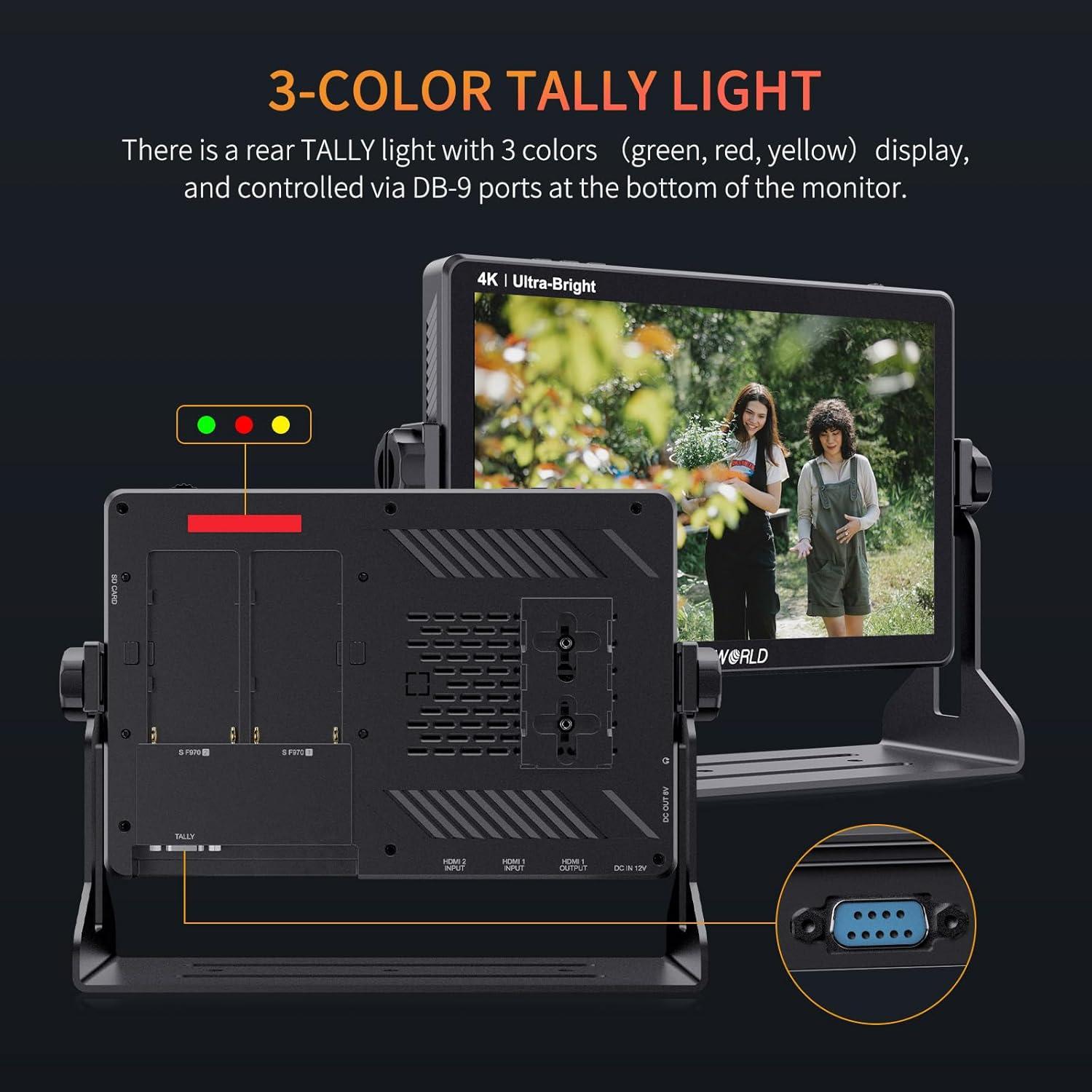 Monitor de Campo FEELWORLD LUT11H 10.1" 2000nit Táctil HDMI