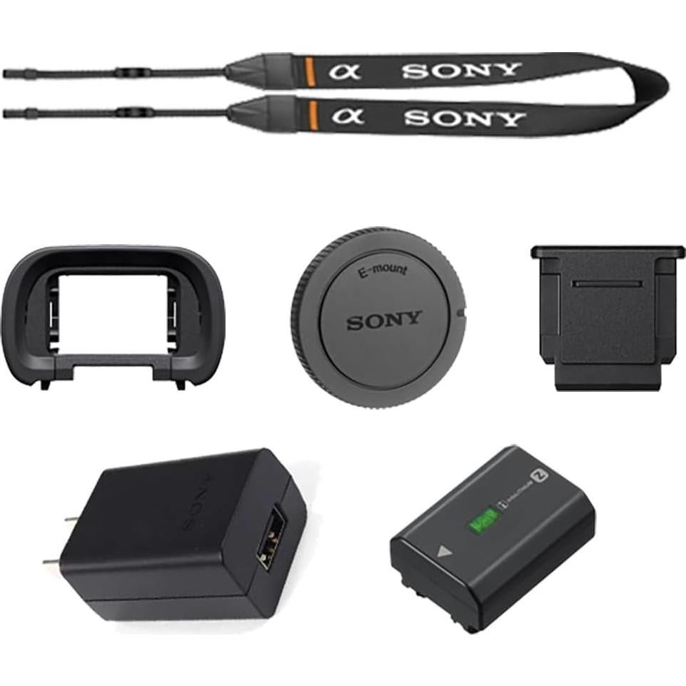 Sony Alpha a7 IV Mirrorless Camera Body Bundled with 64GB Memory Card + Case + Cleaning Kit + Memory Card Case + Card Reader + Screen Protectors + Battery and Charger + Cloth (10 Items)