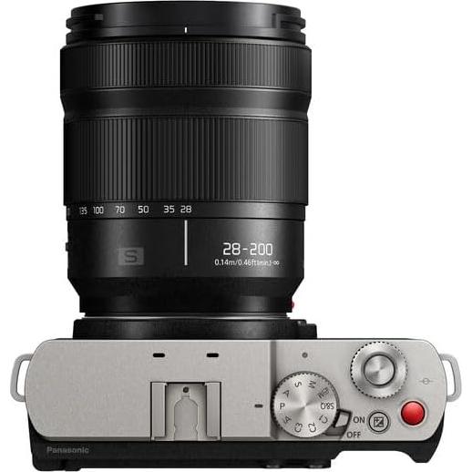 Panasonic LUMIX S9 Mirrorless Full Frame Compact Camera with 28-200mm L Mount Lens for Content Creators - Silver-Bundle with 64GB UHS-II SDXC Memory Card and More Accessories