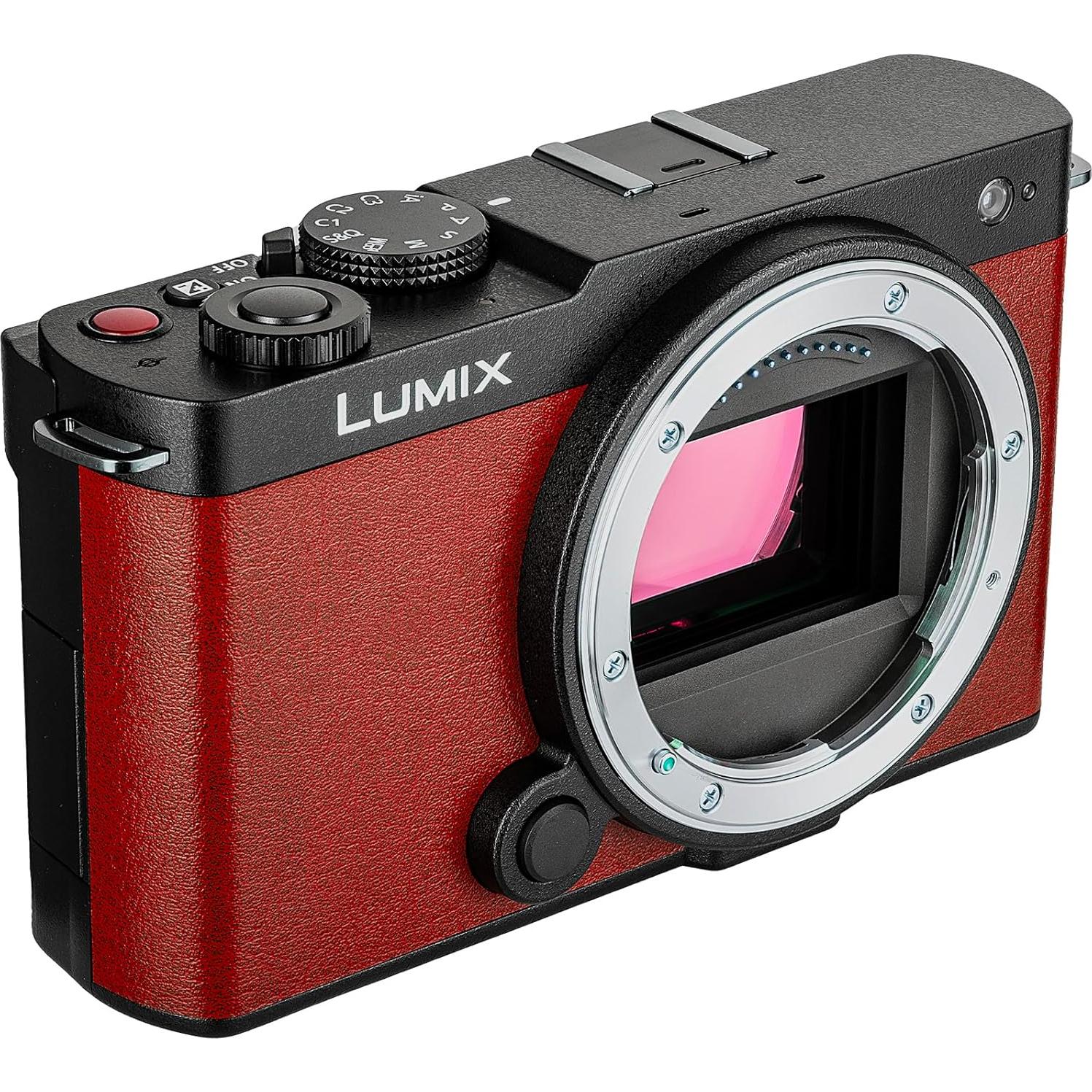 Cámara sin Espejo Panasonic Lumix S9 Rojo 24.2MP 6K + Accesorios