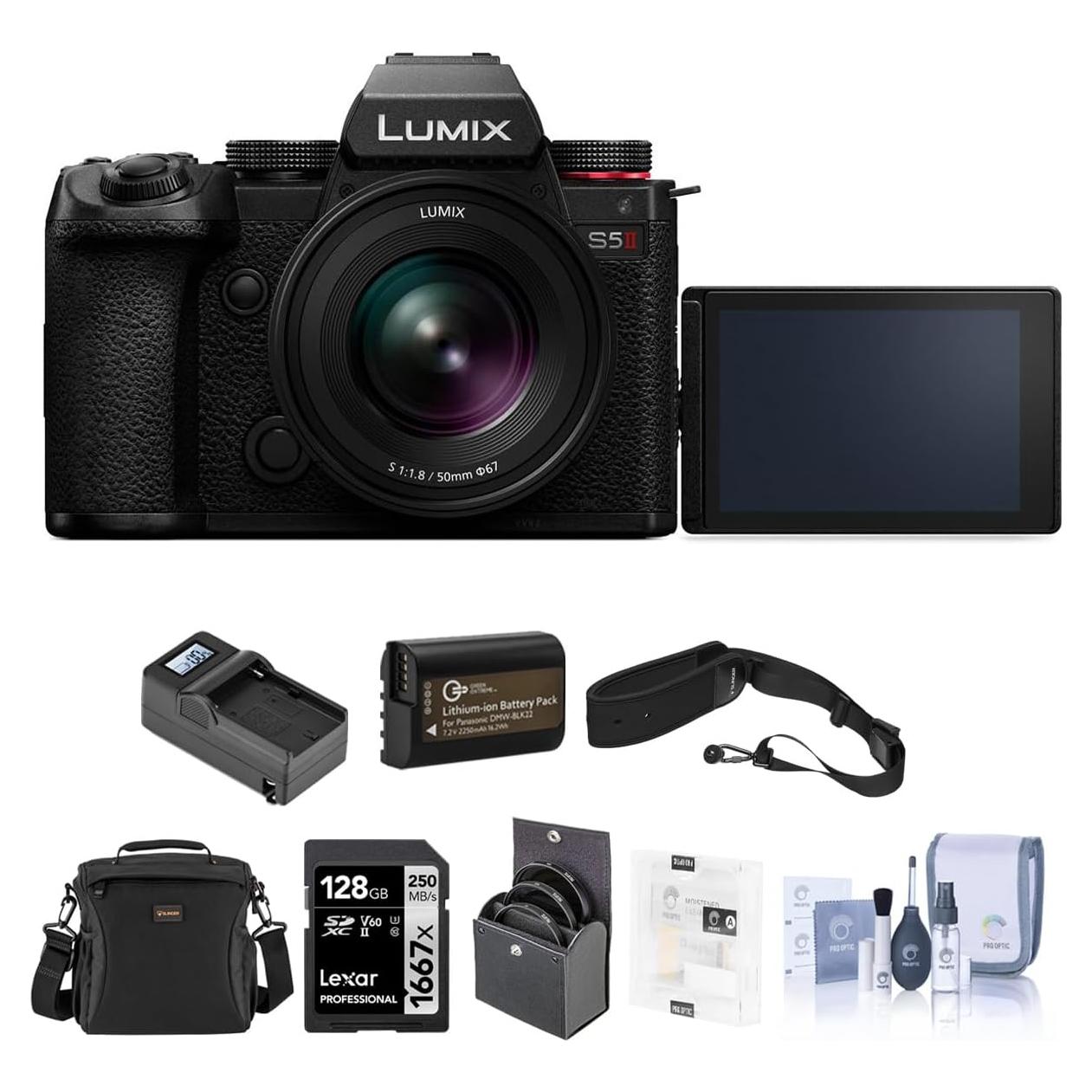 Cámara Sin Espejo Panasonic LUMIX S5II + Lente 20-60mm + Accesorios