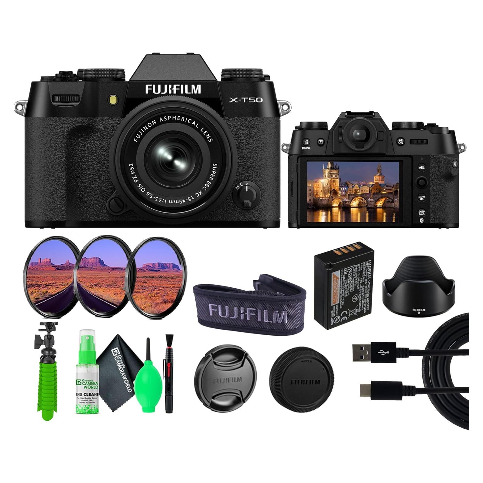 Cámara Digital Sin Espejo Fujifilm X-T50 con Lente XC15-45mm